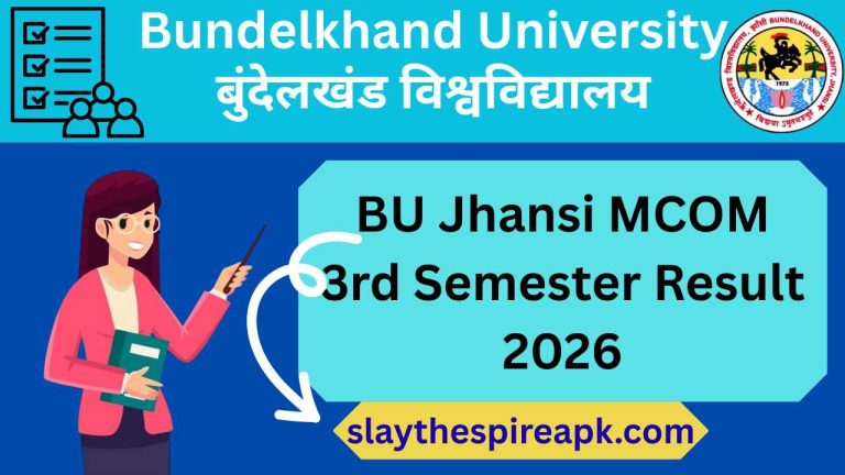 BU Jhansi MCOM 3rd Semester Result 2026